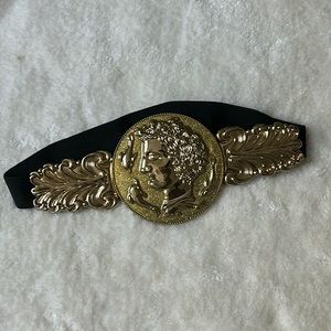 Gold buckle belt